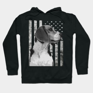 American Flag Beagle Whispers, Tee Triumph Extravaganza Hoodie